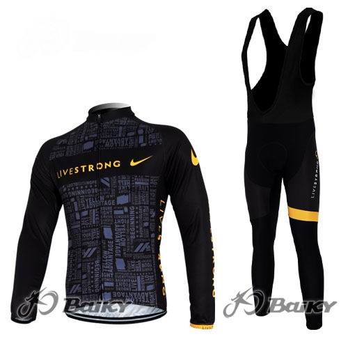 Maillot Livestrong negro mangas larga tirantes